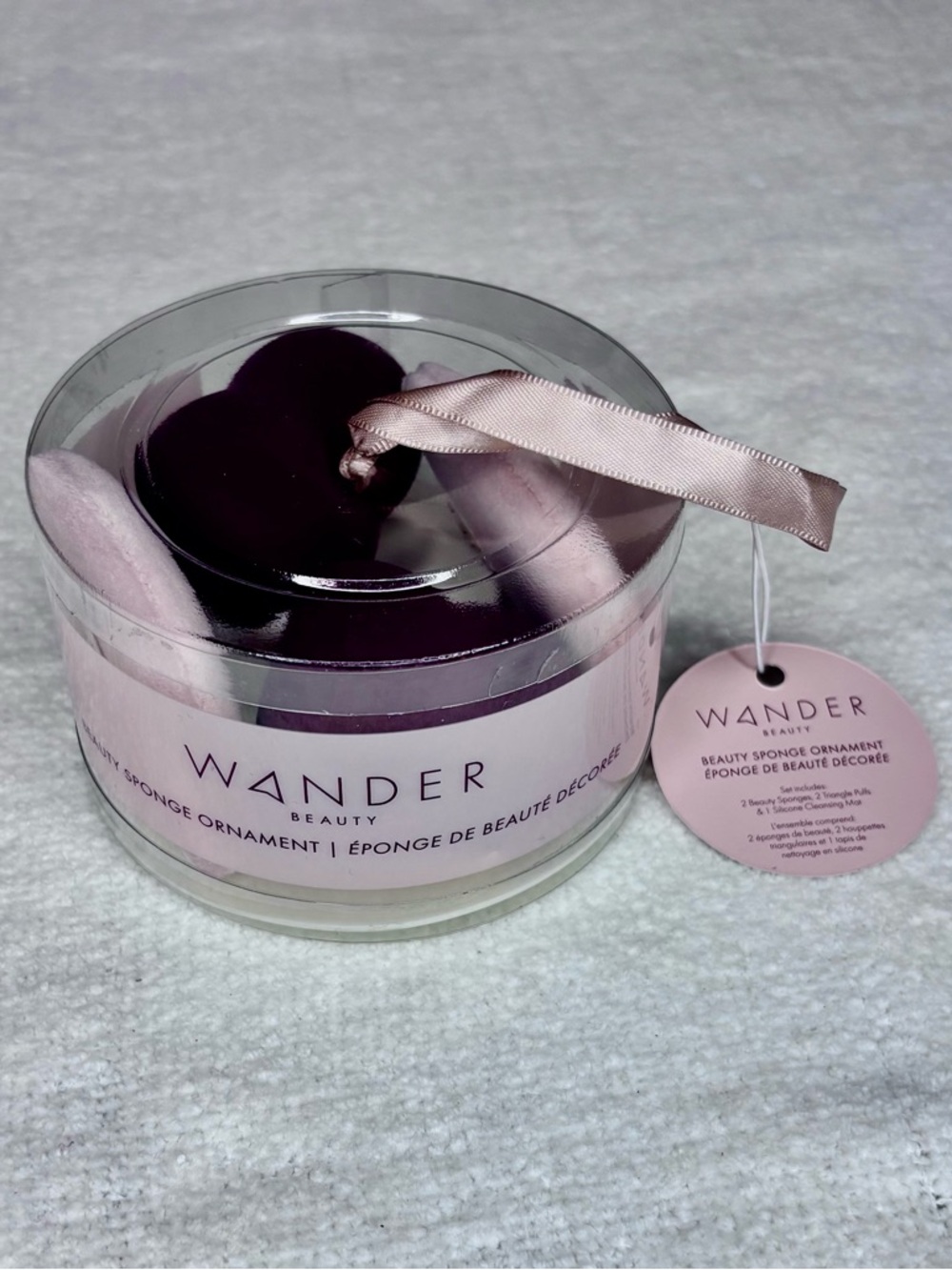 Wander Beauty  Makeup Sponge set‎ 5pc in Deep Plum and Pale Pink